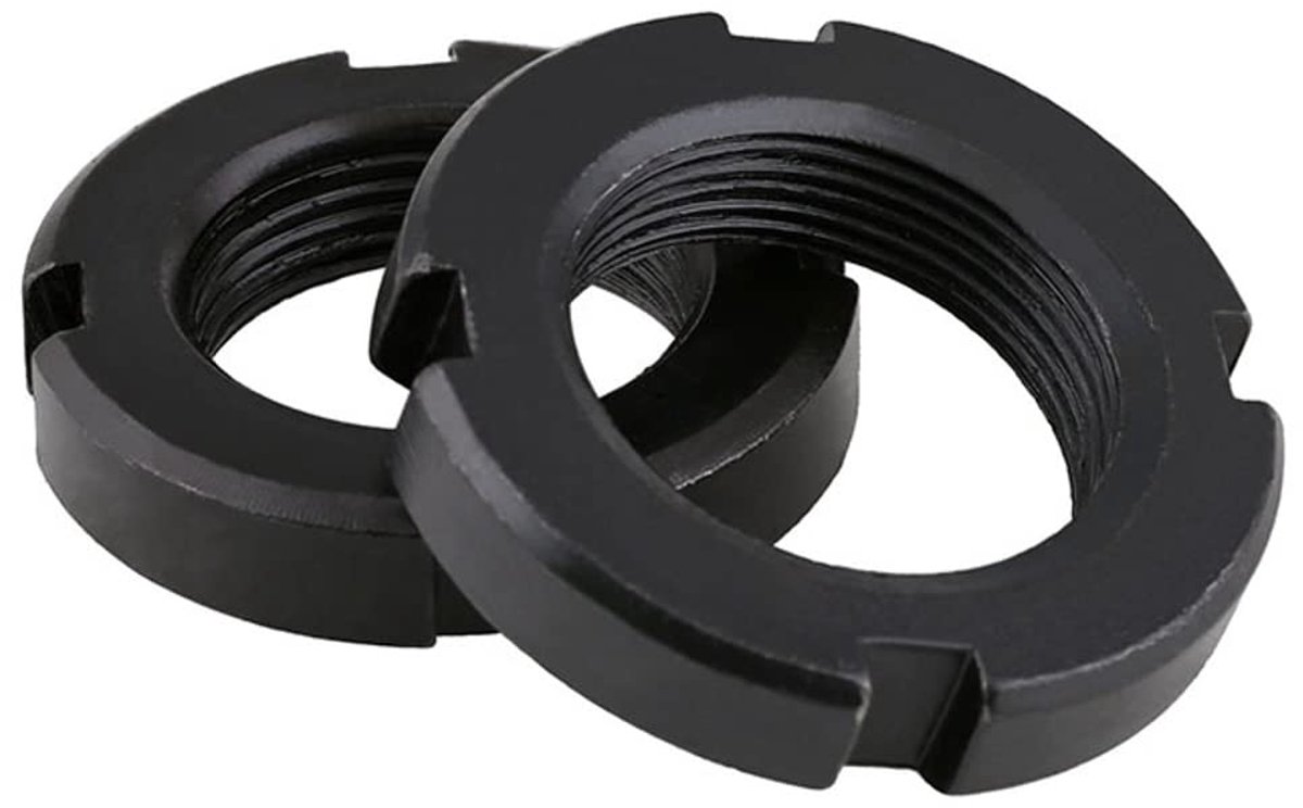 Moer met Vier Sleuven, Sleufmoer, Terugslagmoer, M33x1.5mm, 2 stuks