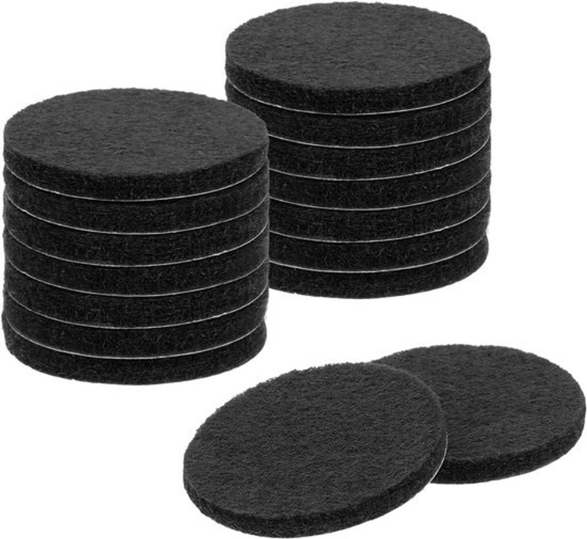 Vilten Meubelpads - Stoelpootbeschermers Vilt - Vloeren Beschermen - Zelfklevend Antislip - 16 stuks 2.5 cm - Zwart