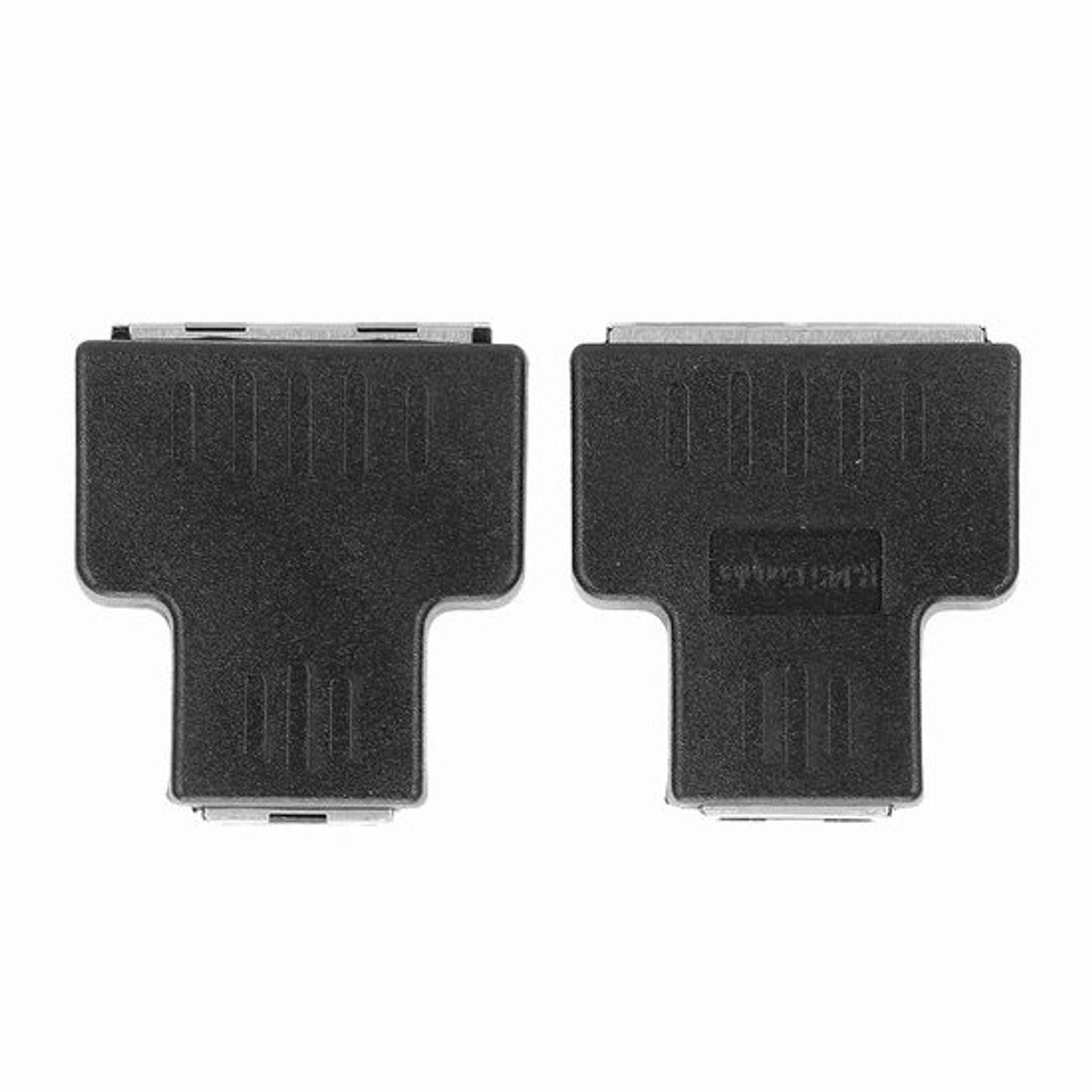 Netwerk Kabel Adapter - LAN Splitter - Internet Verdelen - 1 naar 2 Poorten - 2 Stuks - Zwart