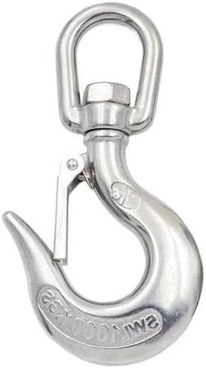 Hijshaak - Vrachthaak Kraanhaak - Industrieel Hijswerk - Draaibaar Ontwerp - 650KG - Zilver