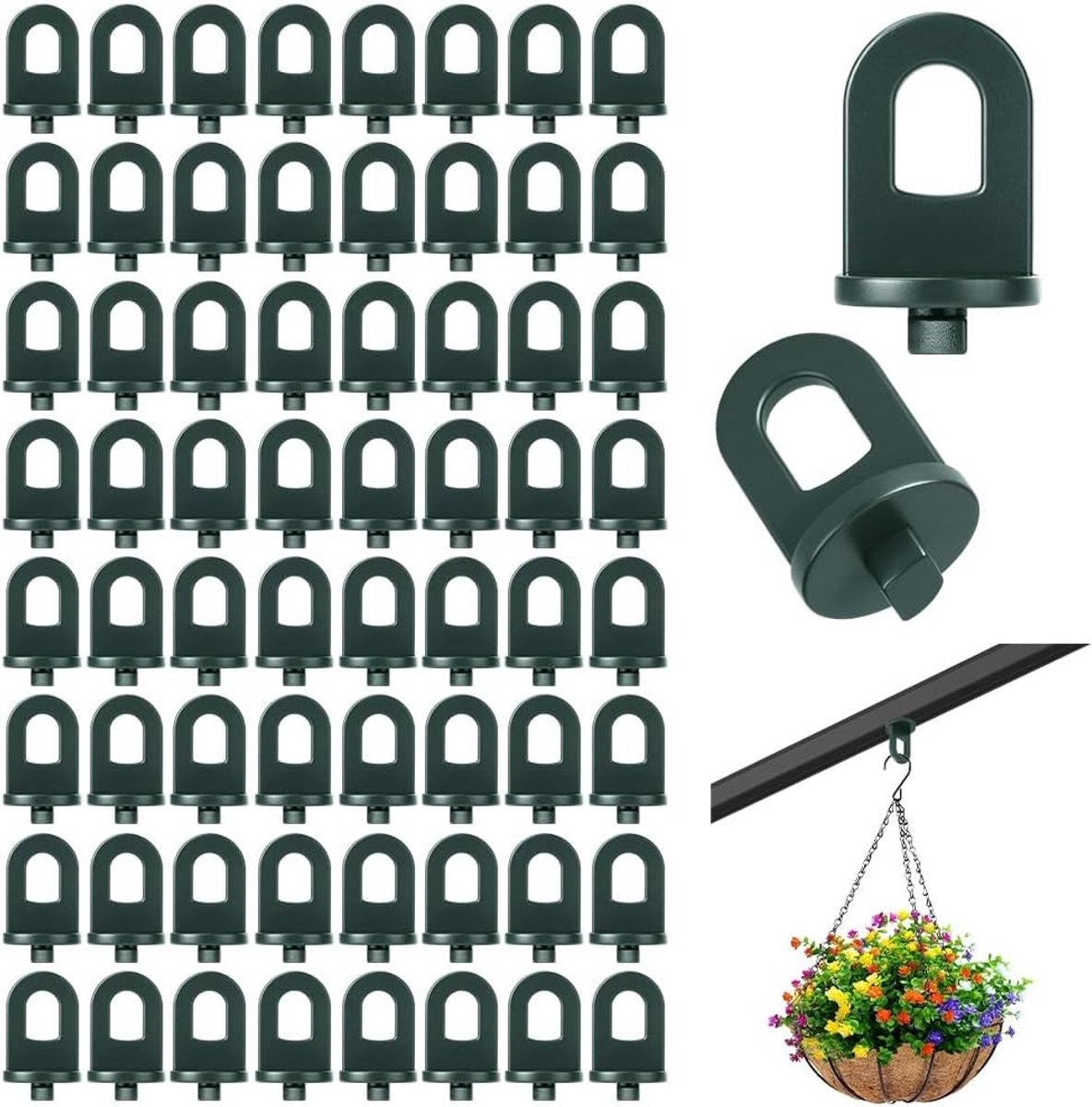 80 Stuks Groene Kassenclips voor Planten - Sterke en Stabiele Plant Hangers, Ideaal voor Tuinieren en Kassen, Betrouwbare Groene Klemmen voor Plantensteunen
