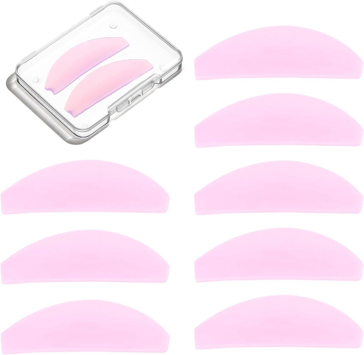 8 stuks wimperlifting-pads, alleen Koreaanse platte wimperlifting-shields voor Perming nr. 1 wimpers, verzacht ultradun, klevend, meervoudig te gebruiken als oogleden of wimperliftingstape