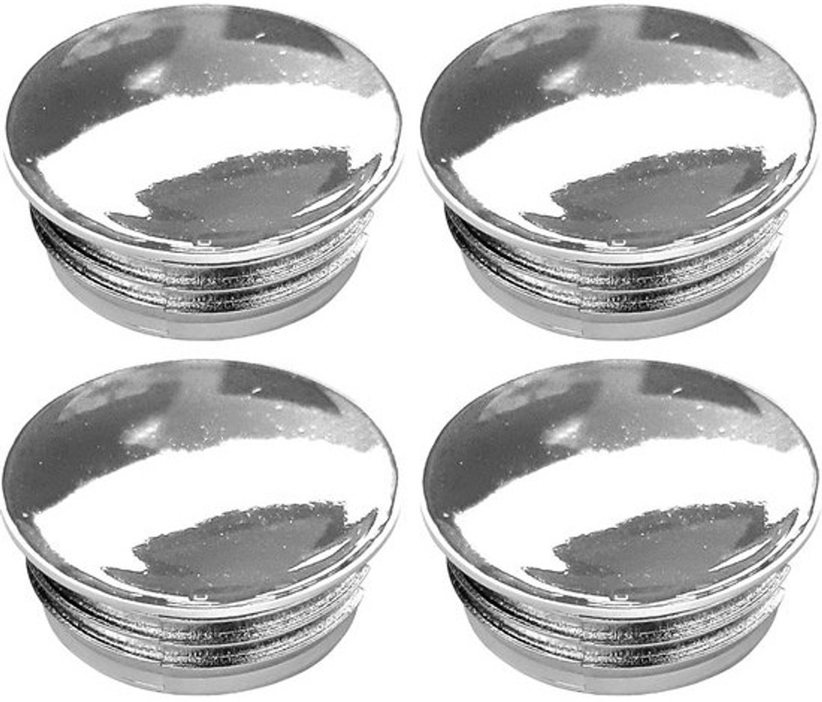 Lamellenstop Rond - Afsluitdoppen Buis - Meubelbescherming - Eenvoudige Montage - 50 mm Doorsnede - Zilver