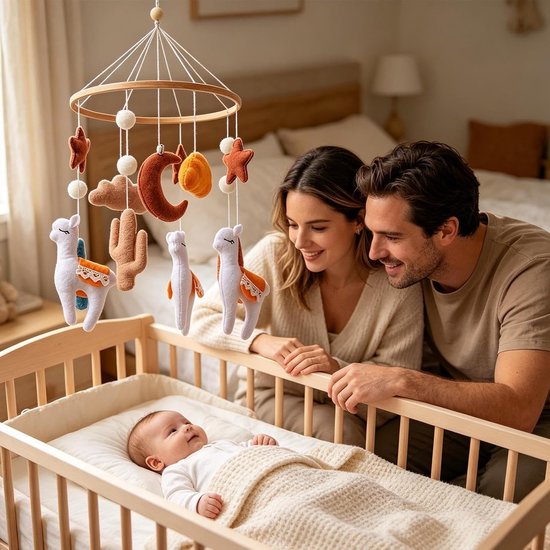 Verstelbaar Draagbaar Schaapvorm Draaiend Vermaak - Babymobiel Voor Jongens En Meisjes Voor Slaapkamer Woonkamer Thuis Huis Binnen Tuin Bed Decoratie — afbeelding 2