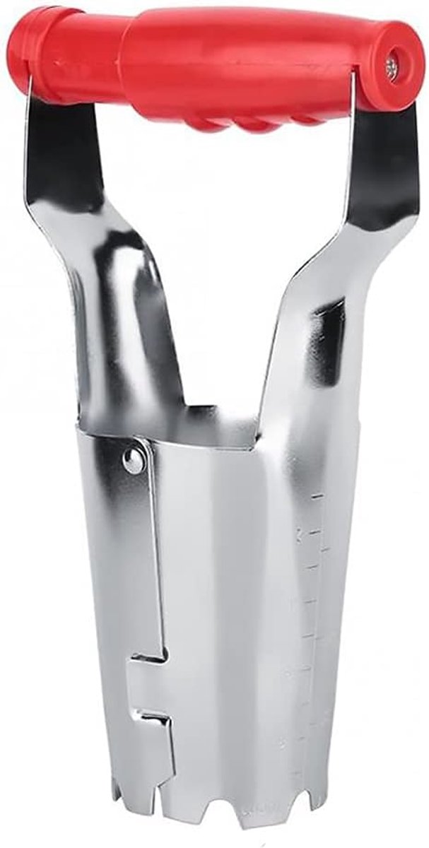 Planter Tool, Tuin Hand Held Lamp Transplanter, Metalen Plant Transplantatie Machin met Diepte Schaal, Tuin Planten en Graven Gereedschap