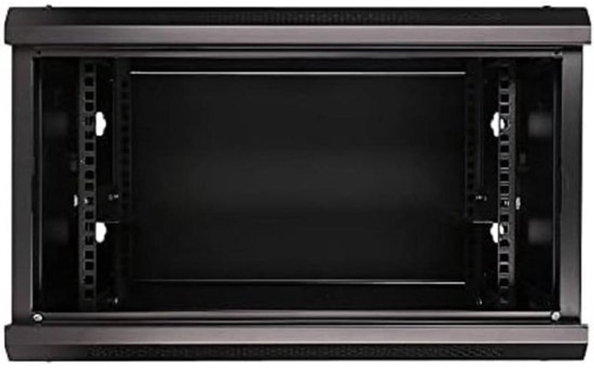 Wandrek - Serverkast Rack - IT Netwerken Beheren - Zelfmontage Ontwerp - 6U 600x600mm - Zwart