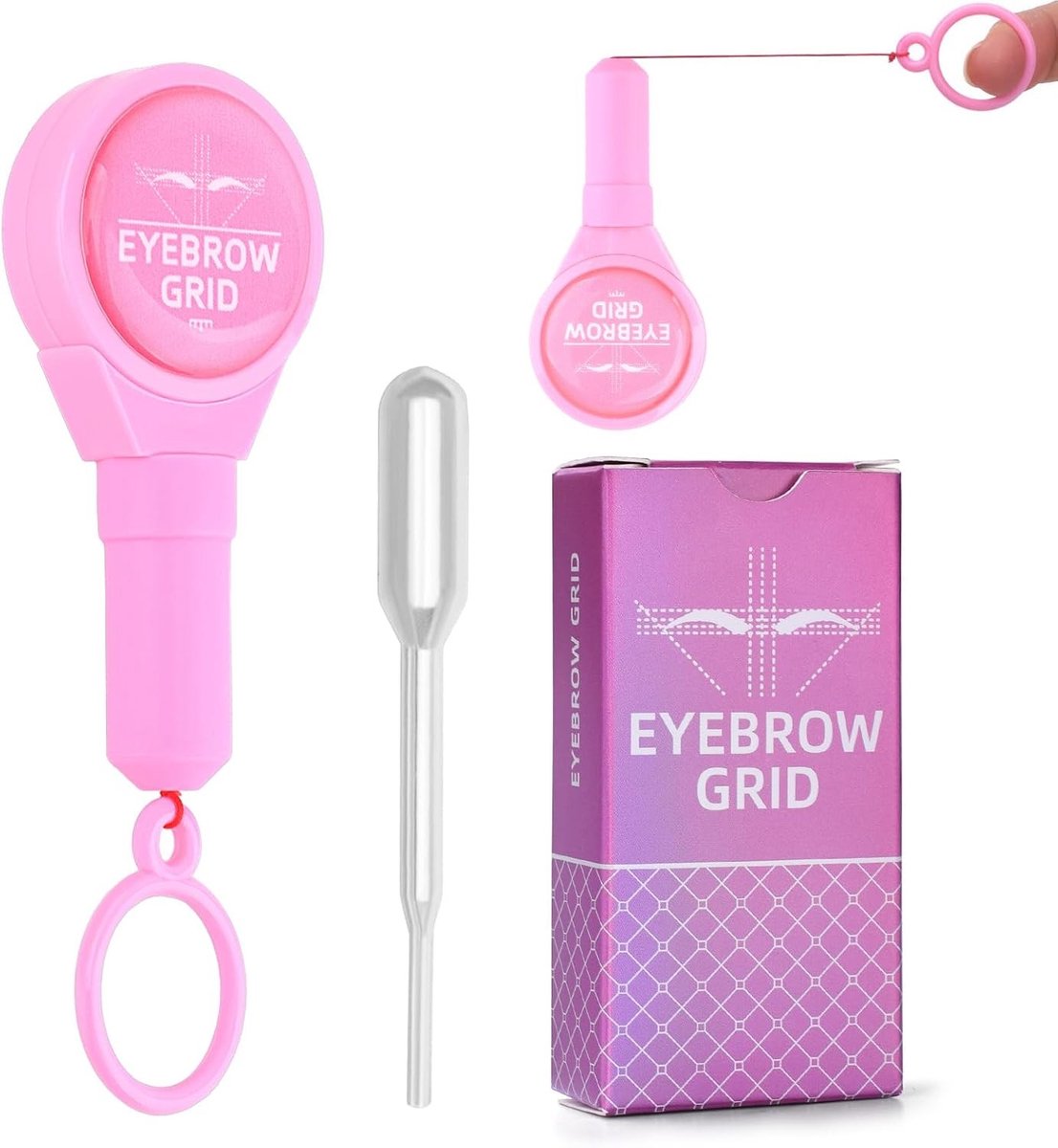 Eyebrow Mapping Draad voor Precisie Microblading en Schoonheidsmetingen - Roze Kleur, Ideaal voor Professionele Make-up Artists