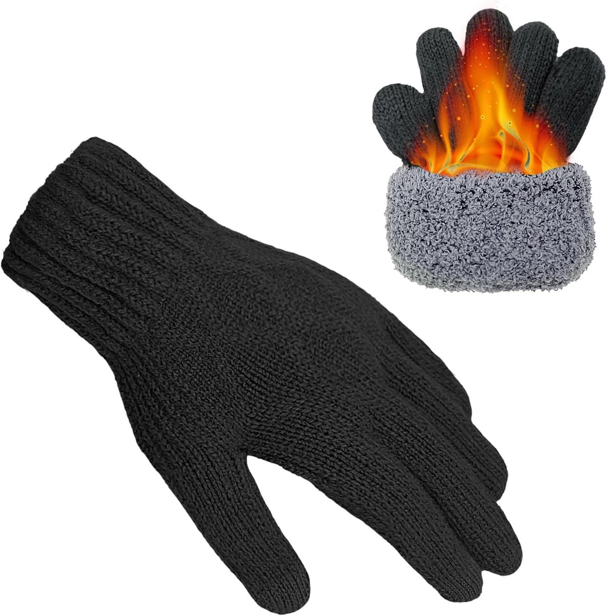 Handschoenen voor heren, winter, warme winterhandschoenen voor dames, van fleece, touchscreen-handschoenen, cadeaus voor heren en dames, voor vrije tijd, outdoorsport