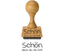 Trendaffe Leuk dat je er bent Houten stempel - kantoorstempel