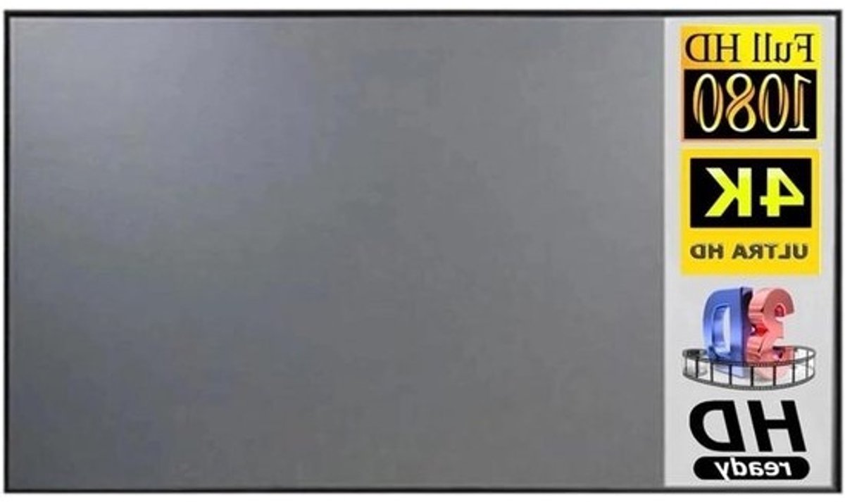 Projectiescherm - Draagbaar Doek - Thuisbioscoop Creëren - Contrast Verbeterend Grijs - 120 Inch - Grijs