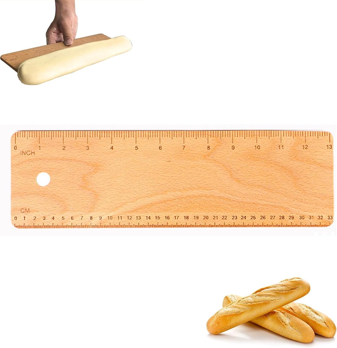 33 cm Koksdeeg Transfer Planken Gebak Planken Draagbare Transfer Board Houten Snijplank Brood Maken Gereedschap voor Frans Brood Bakken (A)
