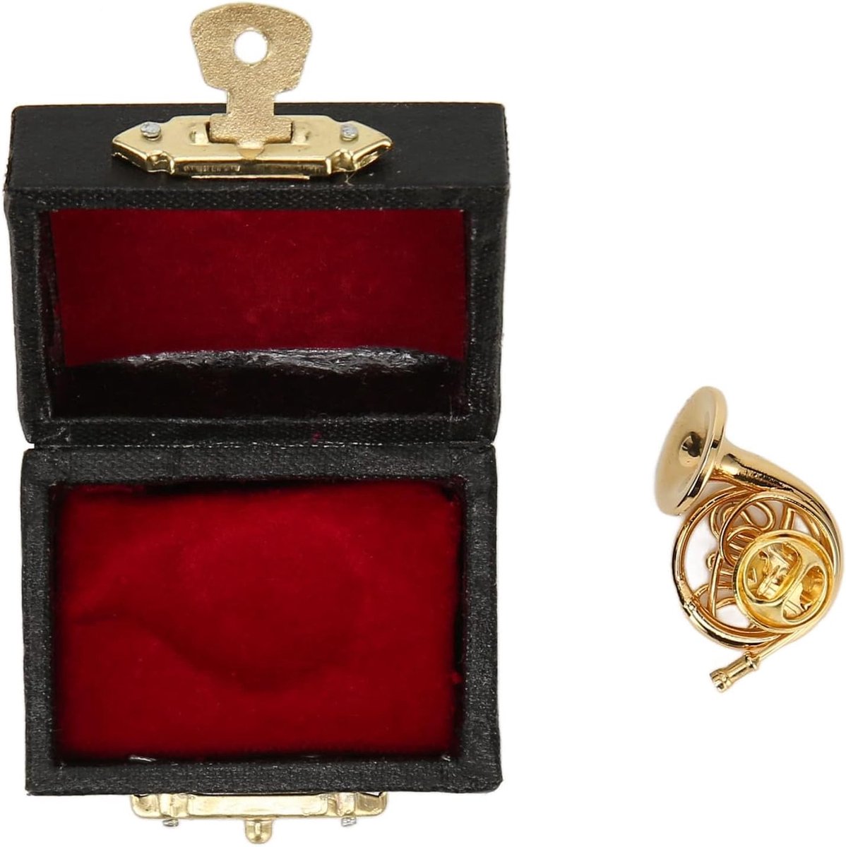Franse Hoorn Broche, Gouden Metaal, Broche Pin, Unisex, 1 Count