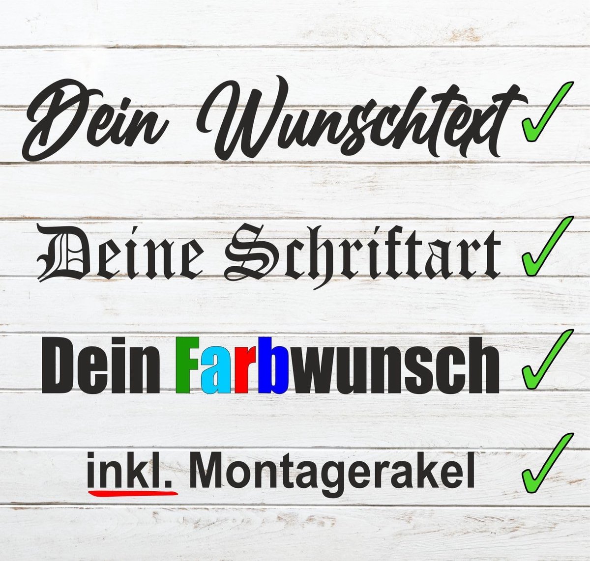 Stickers met tekst naar wens - zelf vormgeven met voorvertoning - inclusief rakel - bliksemsnel auto motorfiets fiets boot voor elk glad oppervlak 10 cm tot 150 cm lengte letters autosticker sticker