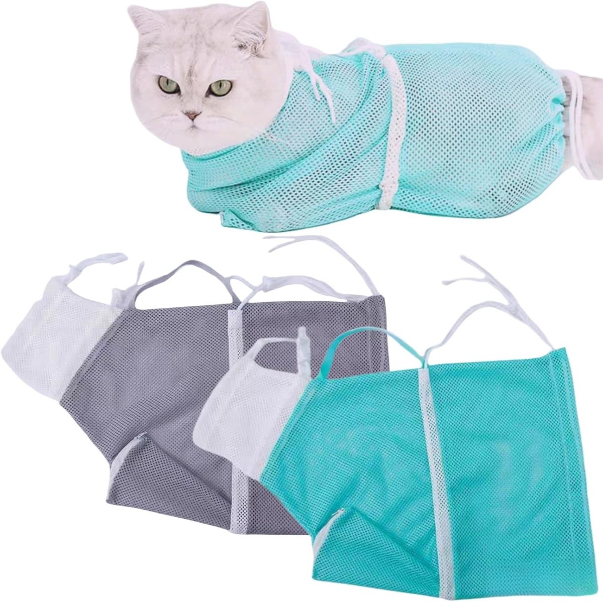 Verstelbare Badzak voor Katten en Honden, Ideaal voor Nagelverzorging en Verzorging (50 x 30 cm)