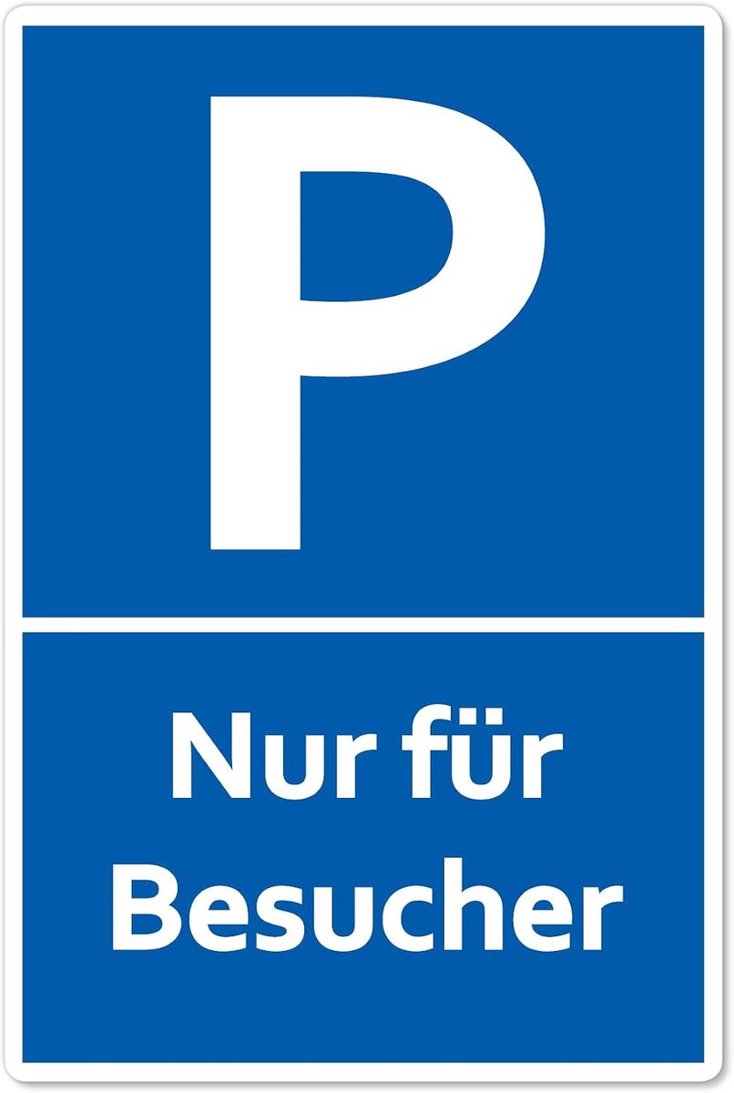 PVC-bord "Besucherparkplatz" 30 x 20 cm met UV-bescherming