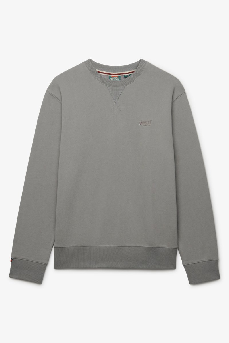 Superdry Trui Essential Logo Crew Sweatshirt M2013751a 6ne Wild Dove Mannen Grijs