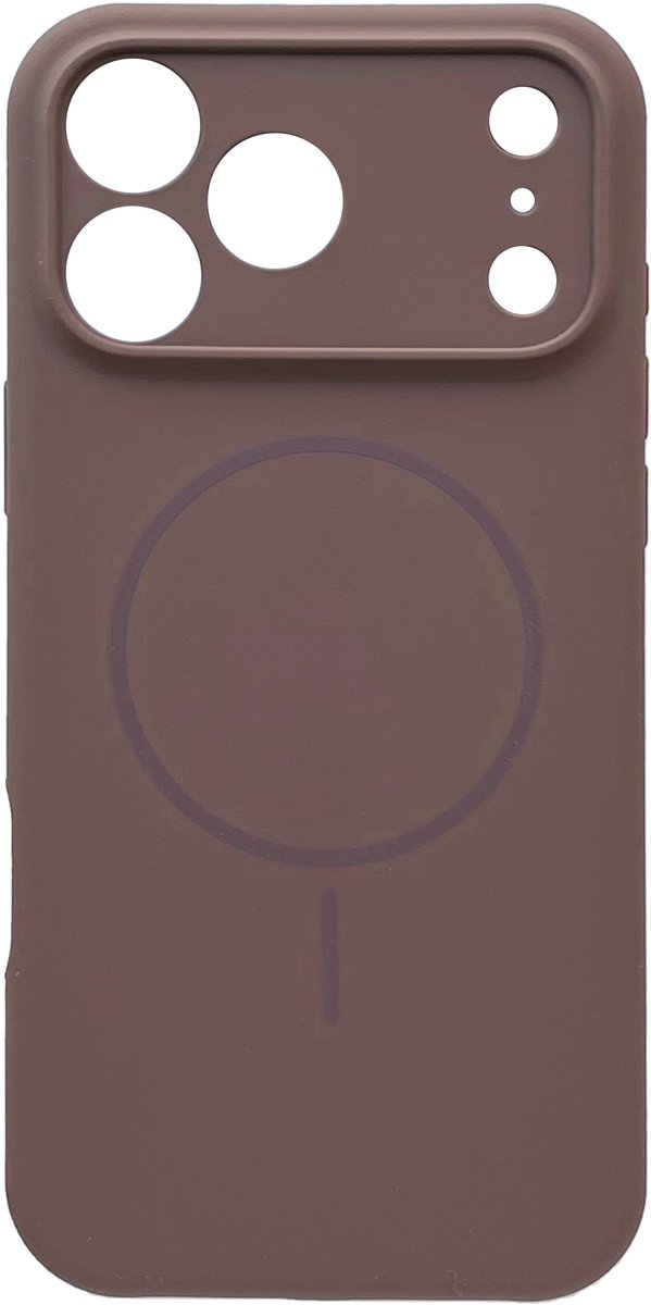 Casemania Hoesje Geschikt voor Apple iPhone 18 Pro Max - Bruin - Zachte Liquid Siliconen Magnetisch Back Cover Case - Geschikt voor MagSafe - Telefoonhoesje met Camera Bescherming