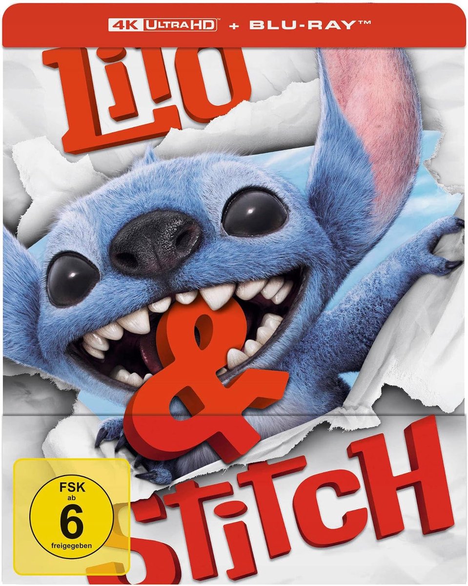 & Stitch (Live Action) UHD + Blu-ray (Lim. Steelbook): Live-Action / 4K Ultra HD Blu-ray + Blu-ray / Limited Steelbook