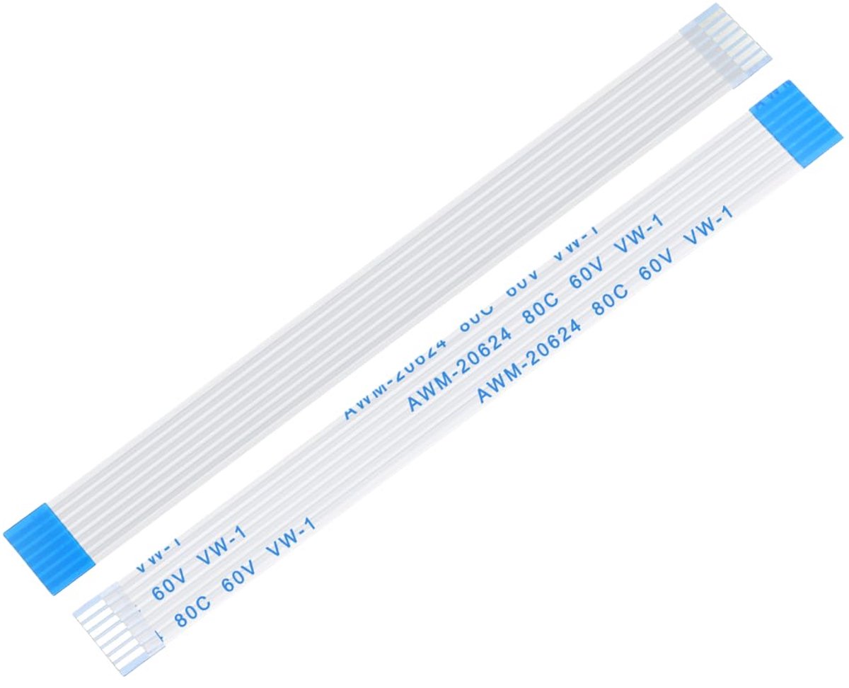 Platte kabel, flexibel, FFC Ribbon, 7-polig, stap 1 mm, lengte 60 mm (type B) voor LCD-printer, camera, DVD, tv, laptop, audio, 10 stuks