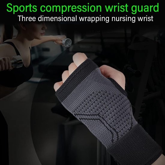 2 Stuks Polsbandage Sport Polsbrace Polsondersteuning Polswrap Fitness Handschoen Gewichtheffen Training Wrist Support Voor Dames en Heren — afbeelding 3