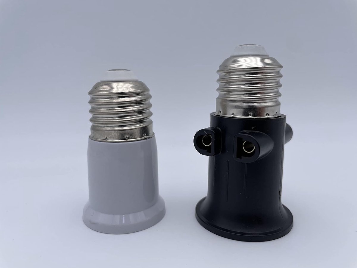 Lamphouder E27 met 2 standaard doppen, Wit