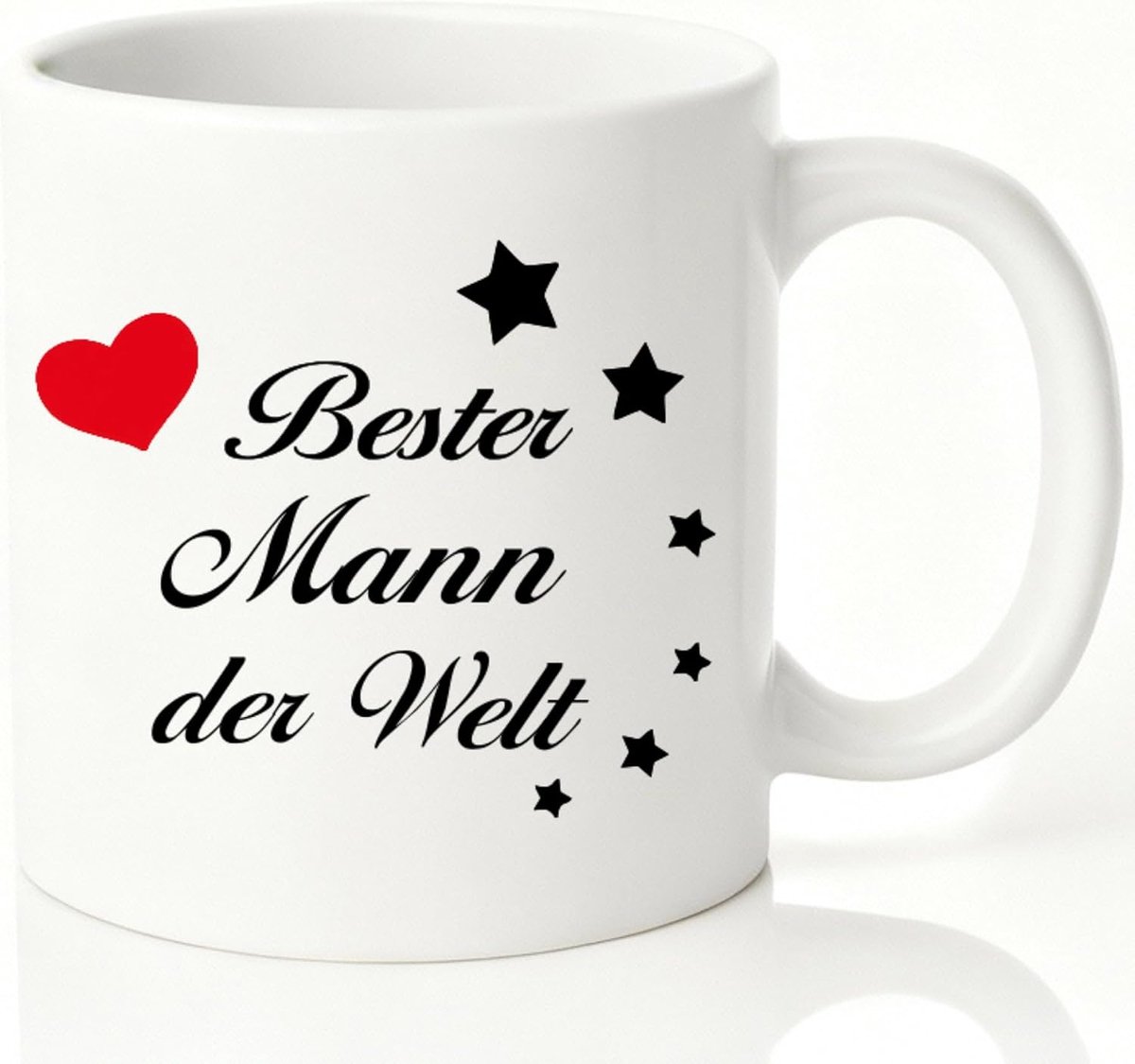 Koffiemok beker "Bester Mann der Welt" geschenk verjaardag liefde echtgenoot wit