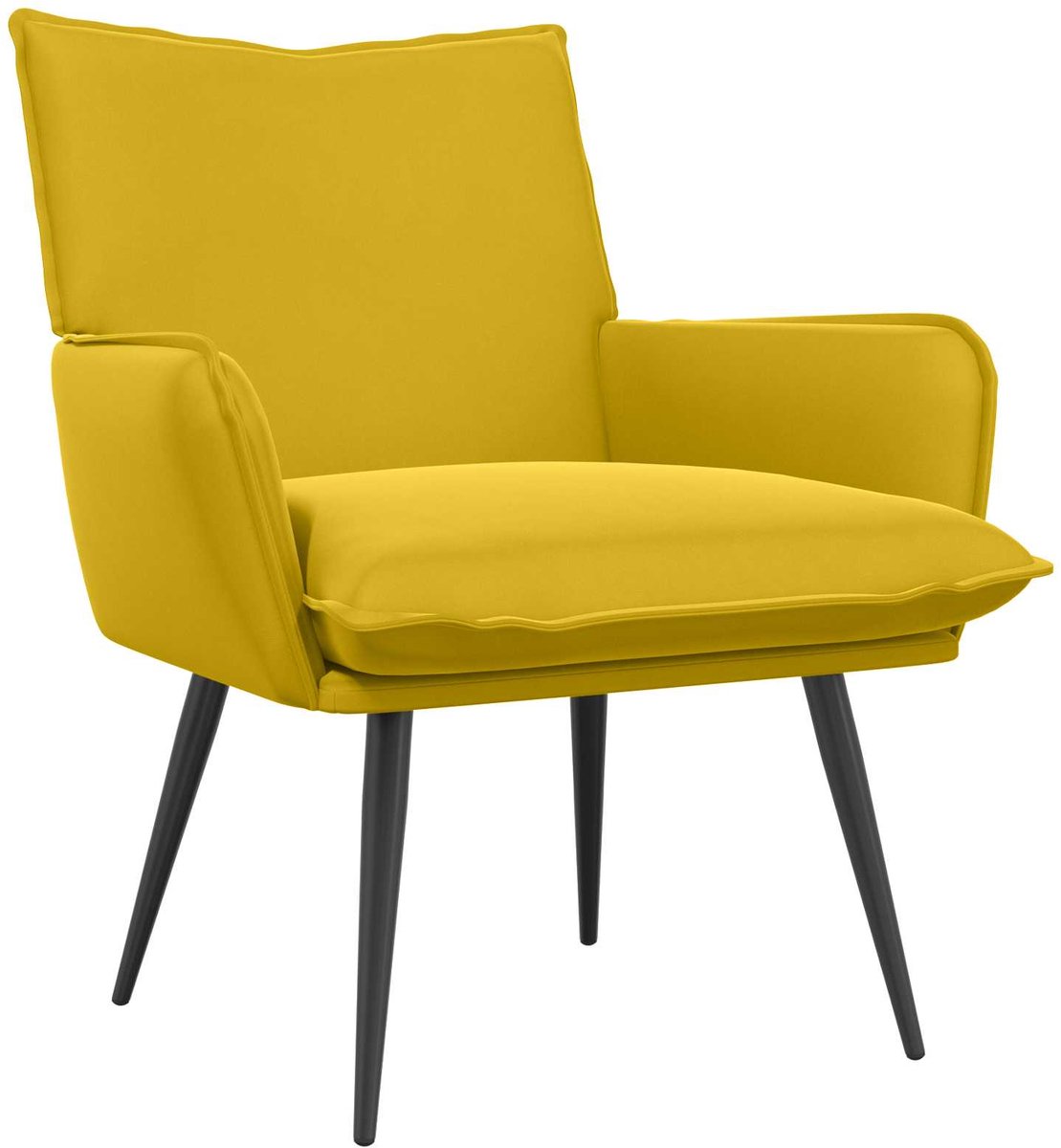 vidaXL Fauteuil - Geel - fluweel