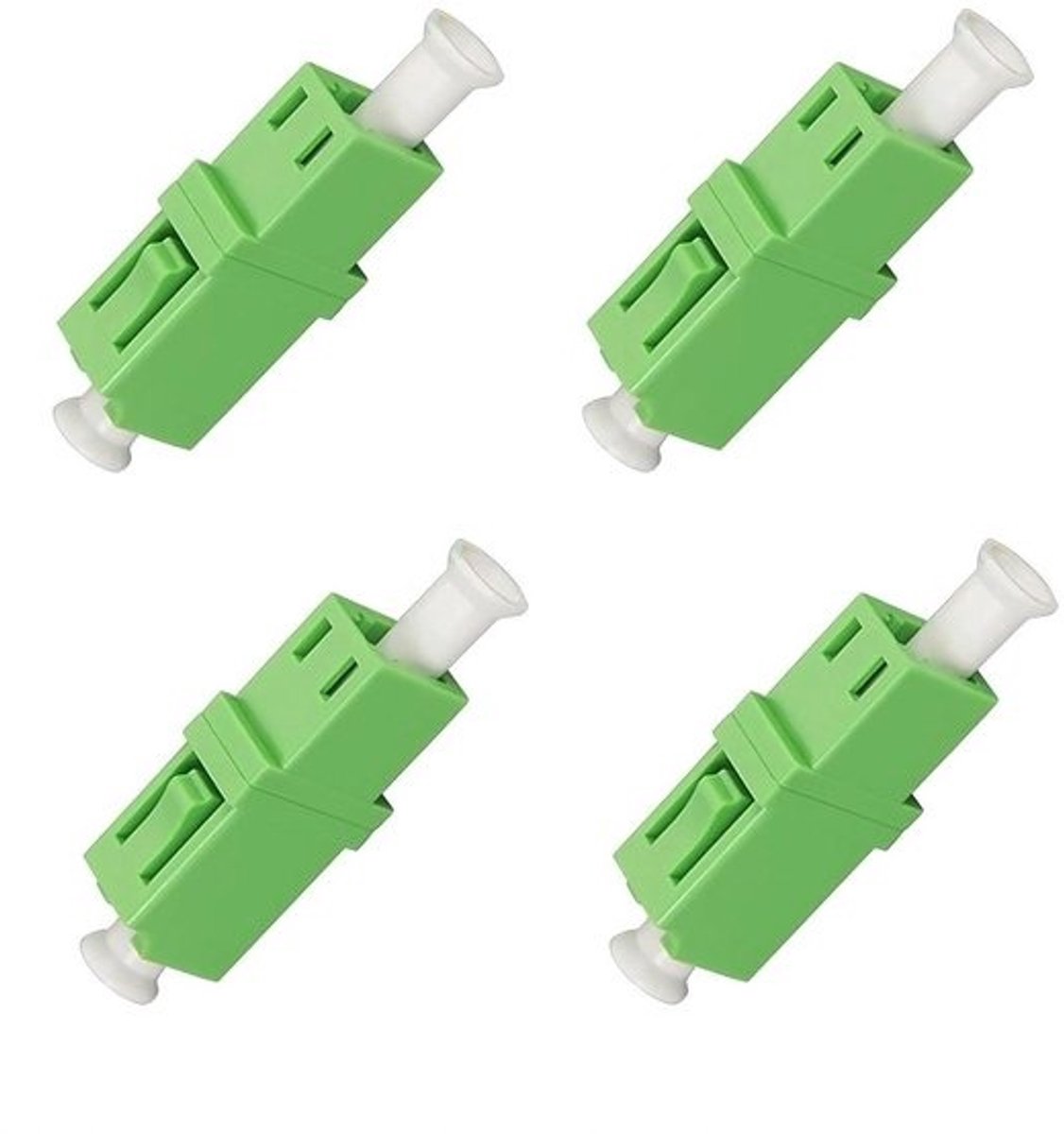 Glasvezeladapters - Glasvezelkoppeling SC LC - Netwerkverbindingen Maken - Keramische Huls - 4 stuks - Groen
