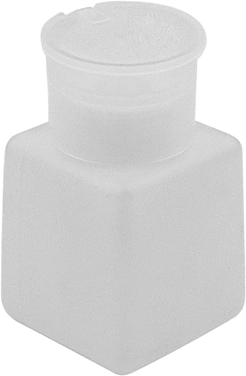 Dailygoods - Anti-statische push down pomp - Alcohol dispenser - Compact vierkant - 100ml - Herbruikbare flessen - Ideaal voor cleanrooms