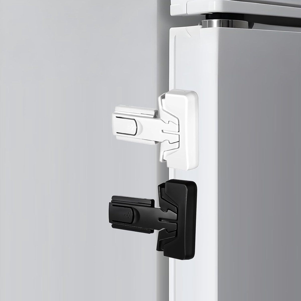 Dailygoods- Koelkastslot 2-delig - Kindveilige Deurslot - Zelfklevend - Veilig ABS-plastic - Geschikt voor de meeste koelkasten - Vergrendelt automati