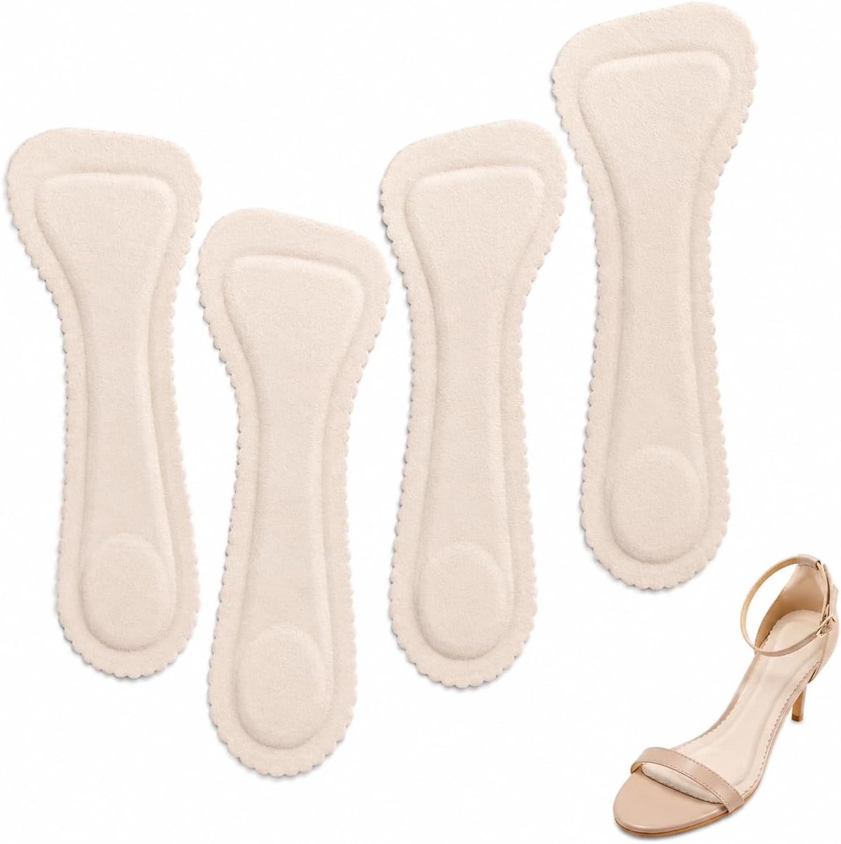 2 paar inlegzolen voor dames, hoge hakken, antislip, zelfklevend