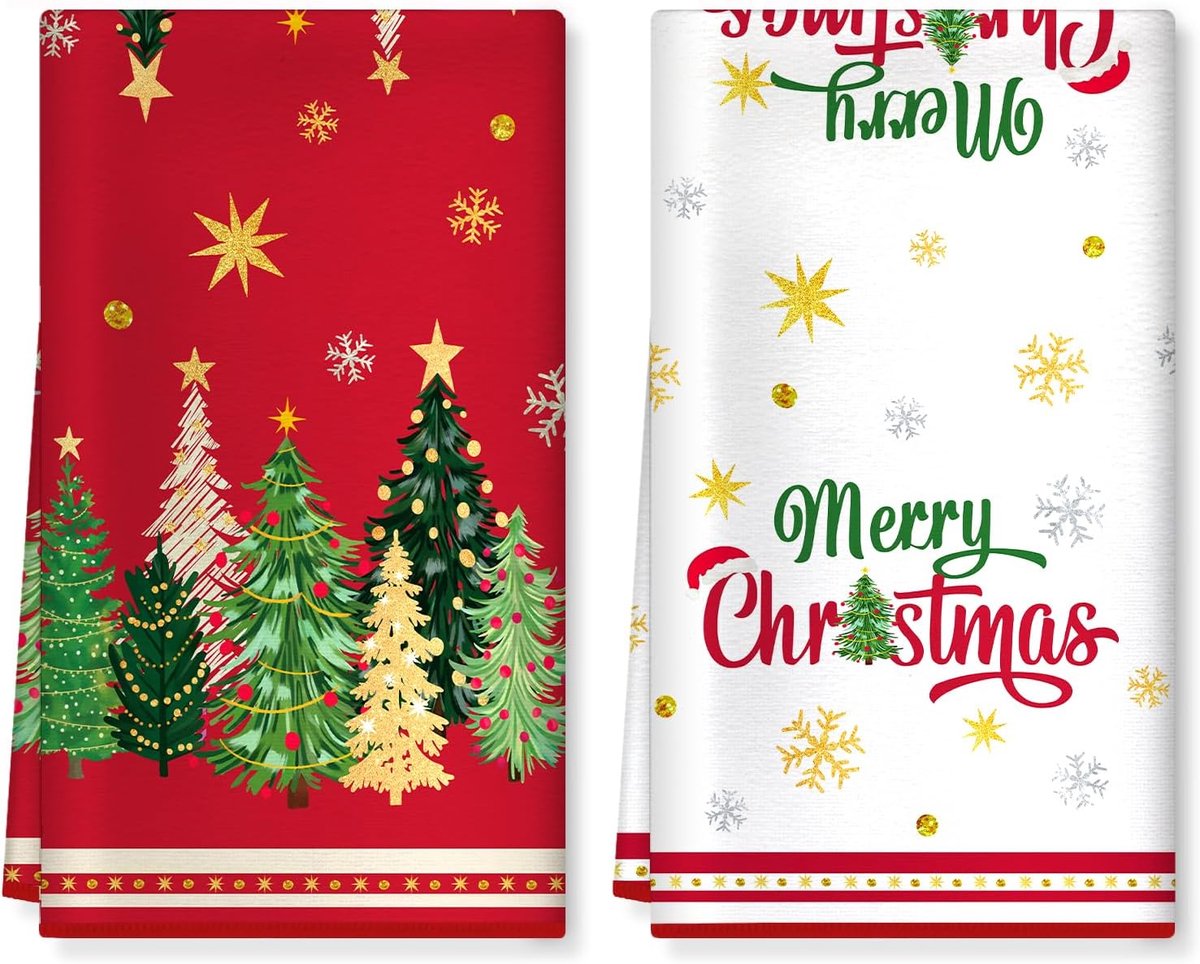 microvezel keukenhanddoeken, zachte absorberende handdoek 15,7 x 23,6 inch, dikke vaatdoek voor kerstfeest vakantie decoratie housewarming geschenken