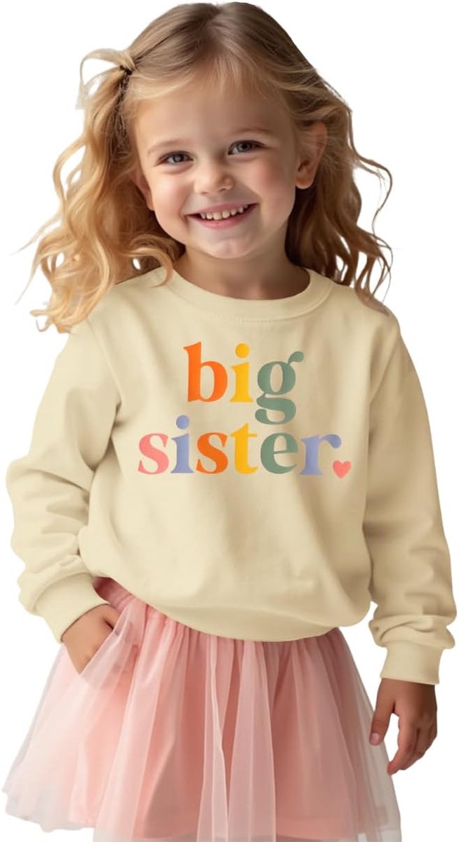 zus sweatshirt Big Sister pullover baby meisjes outfits broers en zussen kleding pasgeborenen trui zus herfst winter sweater kinderen ronde hals lange mouwen