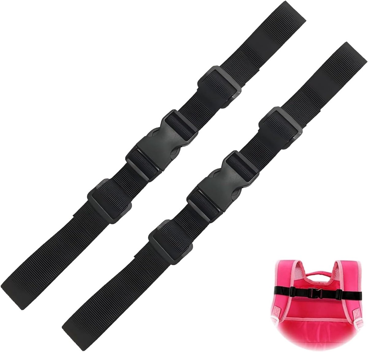 2 STKS Rugzak Borstband