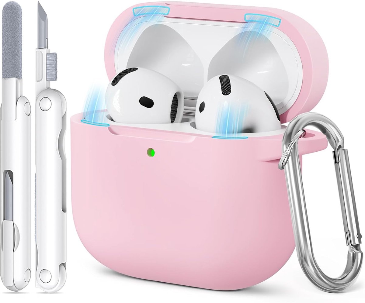 Siliconen voor AirPods 4 Hoes, M-Pink