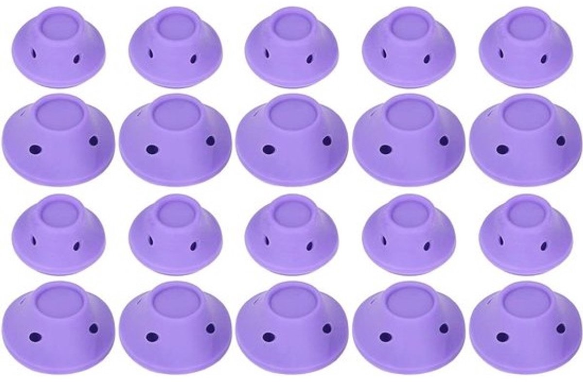 Haarrollers Siliconen - Krulspelden Hitteloos - Haar Krullen - Zonder Hitte - 10 stuks - Roze
