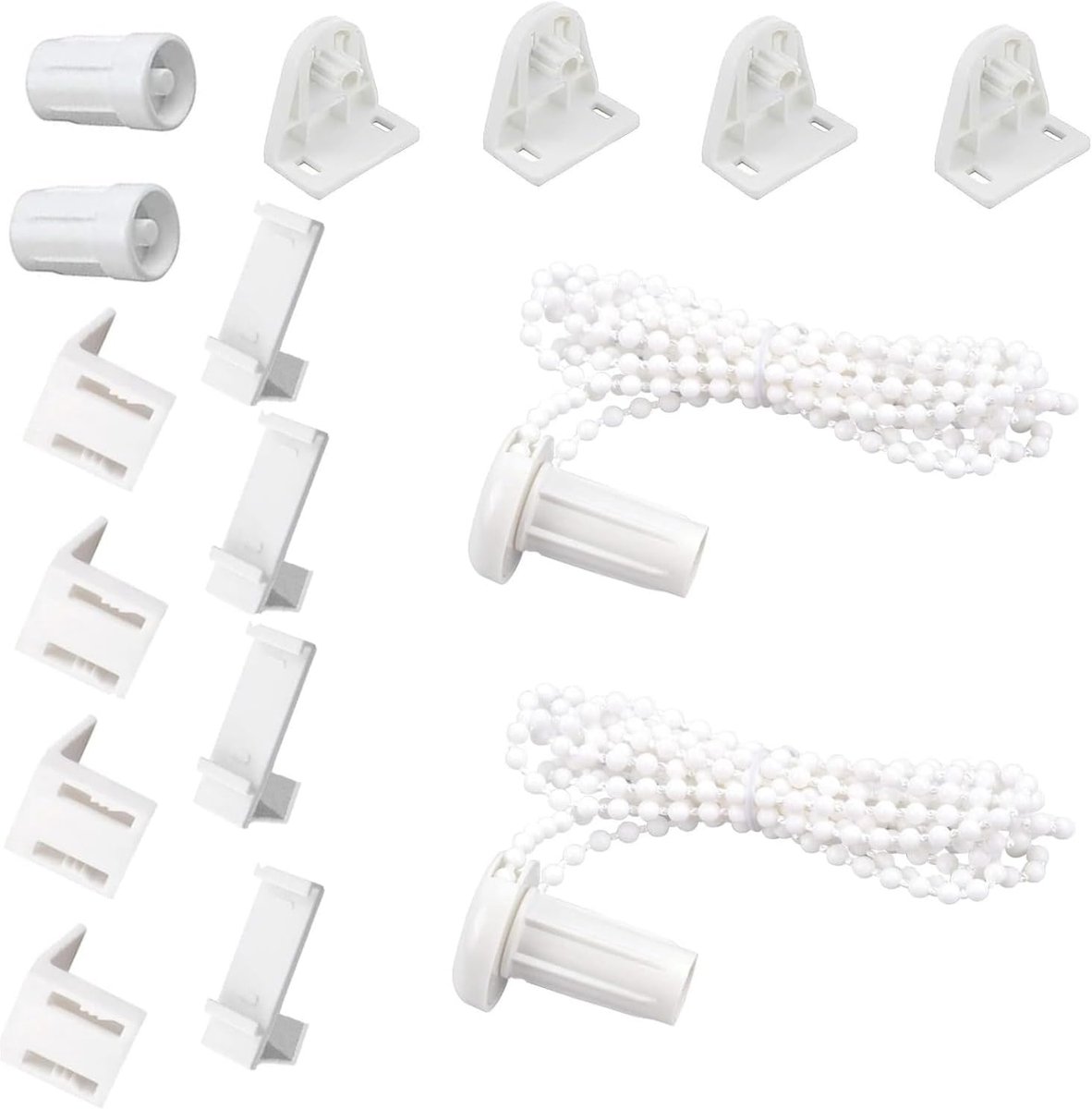 Dailygoods- Reparatieset voor Rolgordijnen - 2 Stuks Houders - 17 mm - Reserve Klemmen - Kunststof - Slijtvast en Duurzaam - Rolgordijnonderdelen