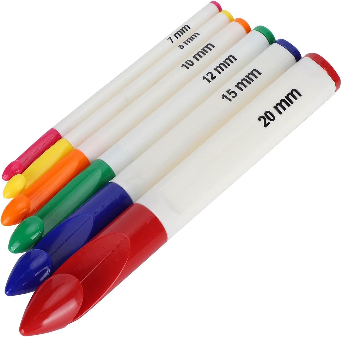 Haakhaken, Gehaakte Kit 7,0 Mm / 8,0 Mm / 10, / 12/15 / 20 /,8in 6 Maten Gehaakte Kit voor Beginners 1. Gemaakt van Hoogwaardige Materialen, Sterk en Duurzaam, Lang, Lang