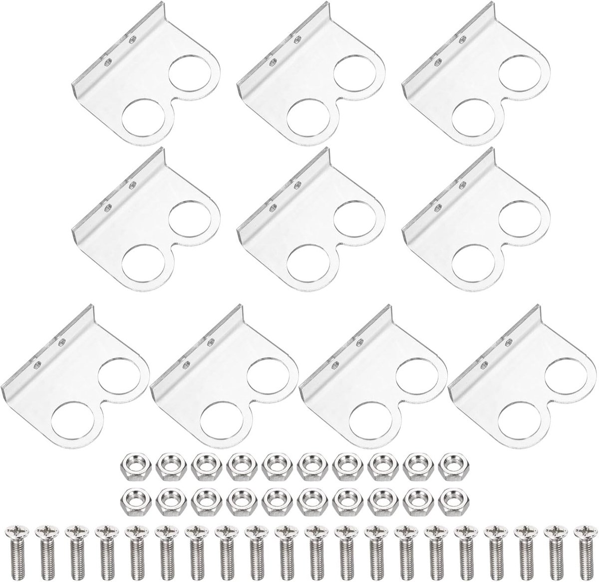 10 stuks ultrasone sensor montagebeugel voor afstandssensormodule, ultrasone module accessoires met schroeven en moeren, transparant