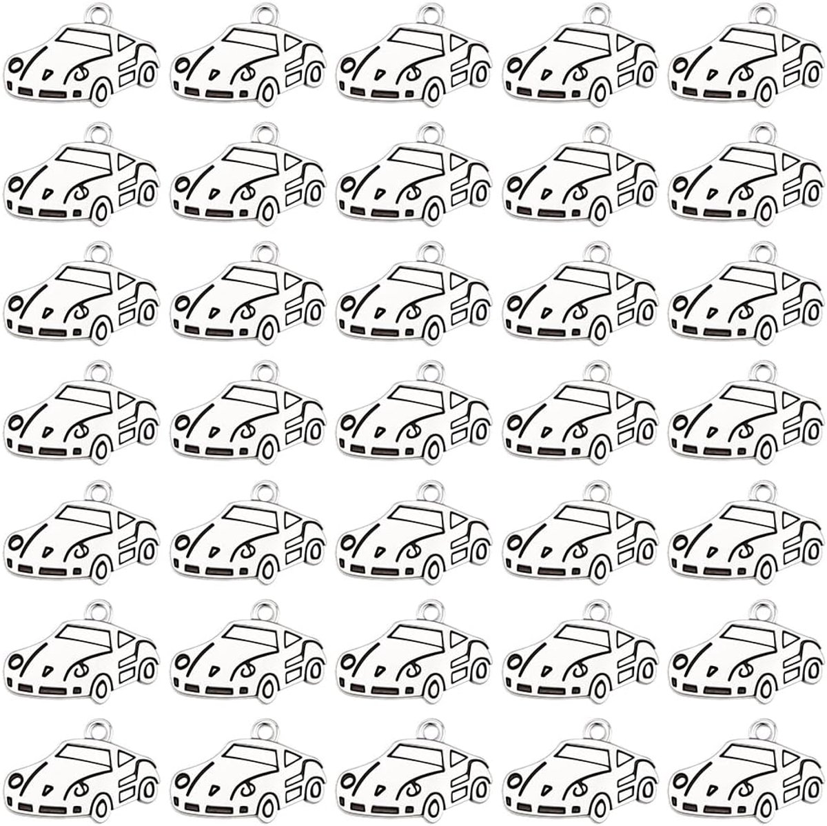 Dailygoods - 80 Stuks Auto Vormige Bedels voor Sieraden Maken