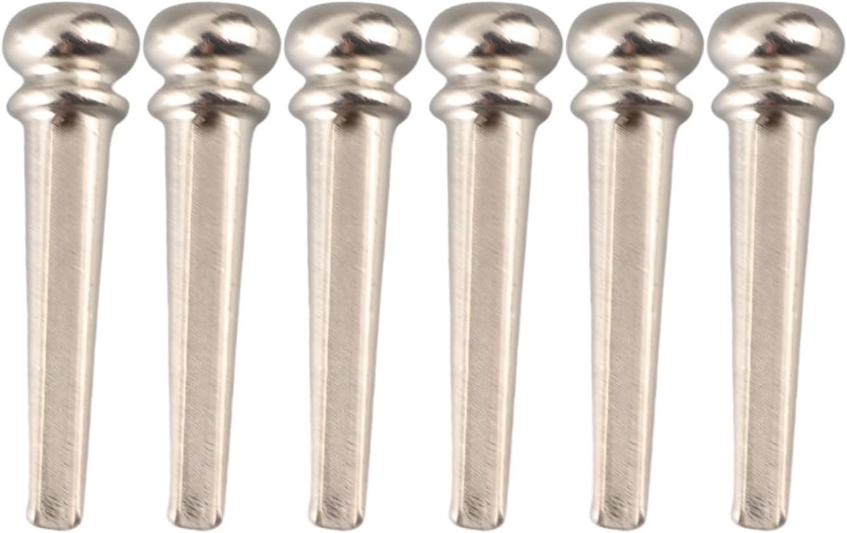 Dailygoods - Guitar Bridge Pins - Premium Geluid - 6 Stuks - Hoogwaardige Klankverbetering - Voor Akoestische Gitaren - Goudkleurig - Voor Muzikanten