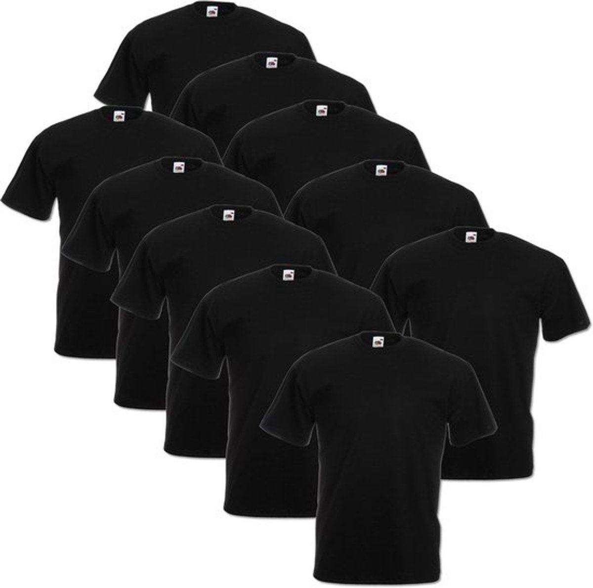 Heren T-shirts Set 10 Stuks - Diverse Kleuren en Maten Beschikbaar