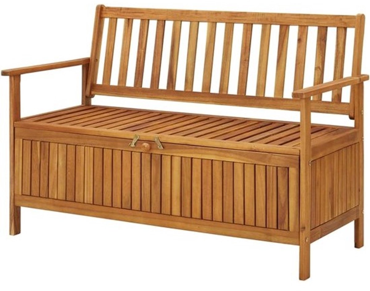 Houten Tuinbank - Opbergbank Tuin - Buiten Zitten - Met Opbergruimte - 120 cm - Houtkleurig
