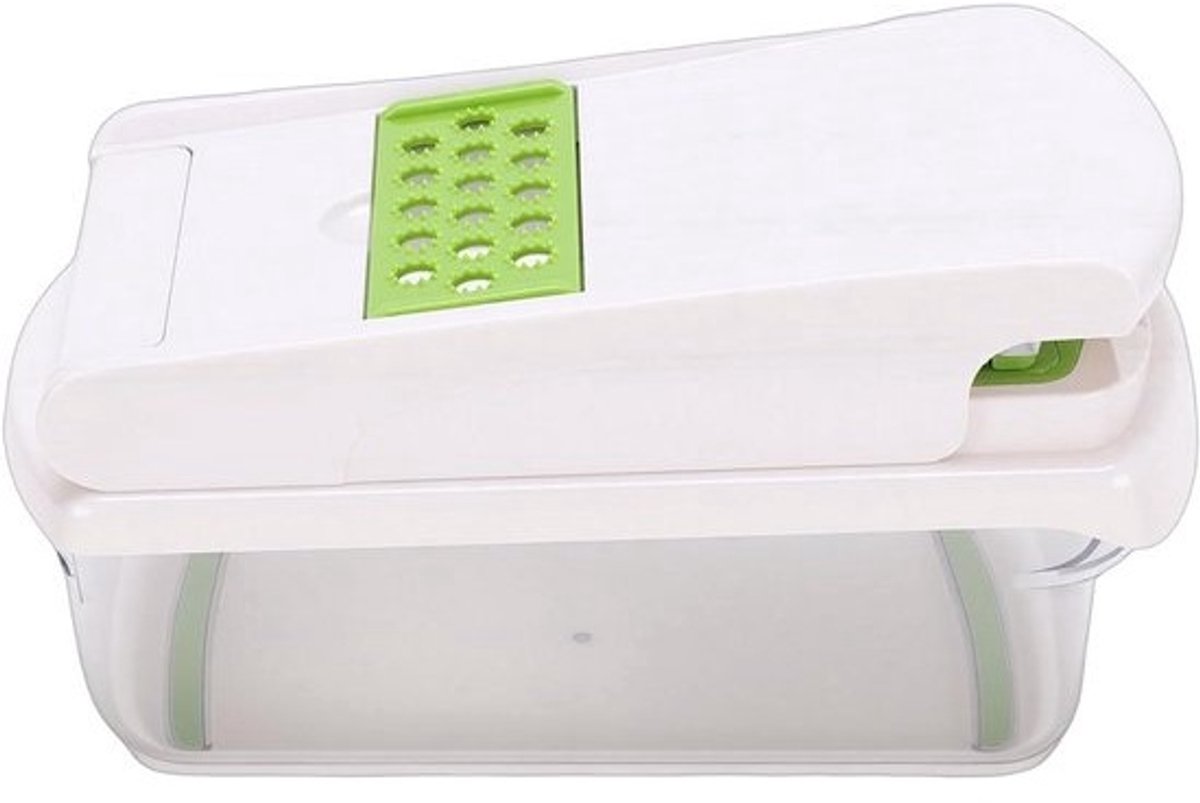 Voedselhakselaar Groentesnijder - Keukenmachine Hakker - Snel Maaltijden Maken - 18 Delige Set - 24 x 12.5 cm - Transparant