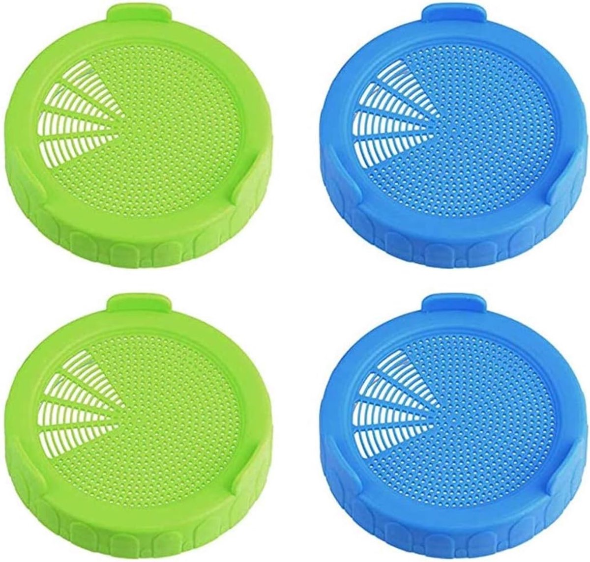 Set van 4 bonenzeefjes, kiemdeksel, brede mond, deksel voor inmaakpotten met brede hals, groeiende zaden voor thuis