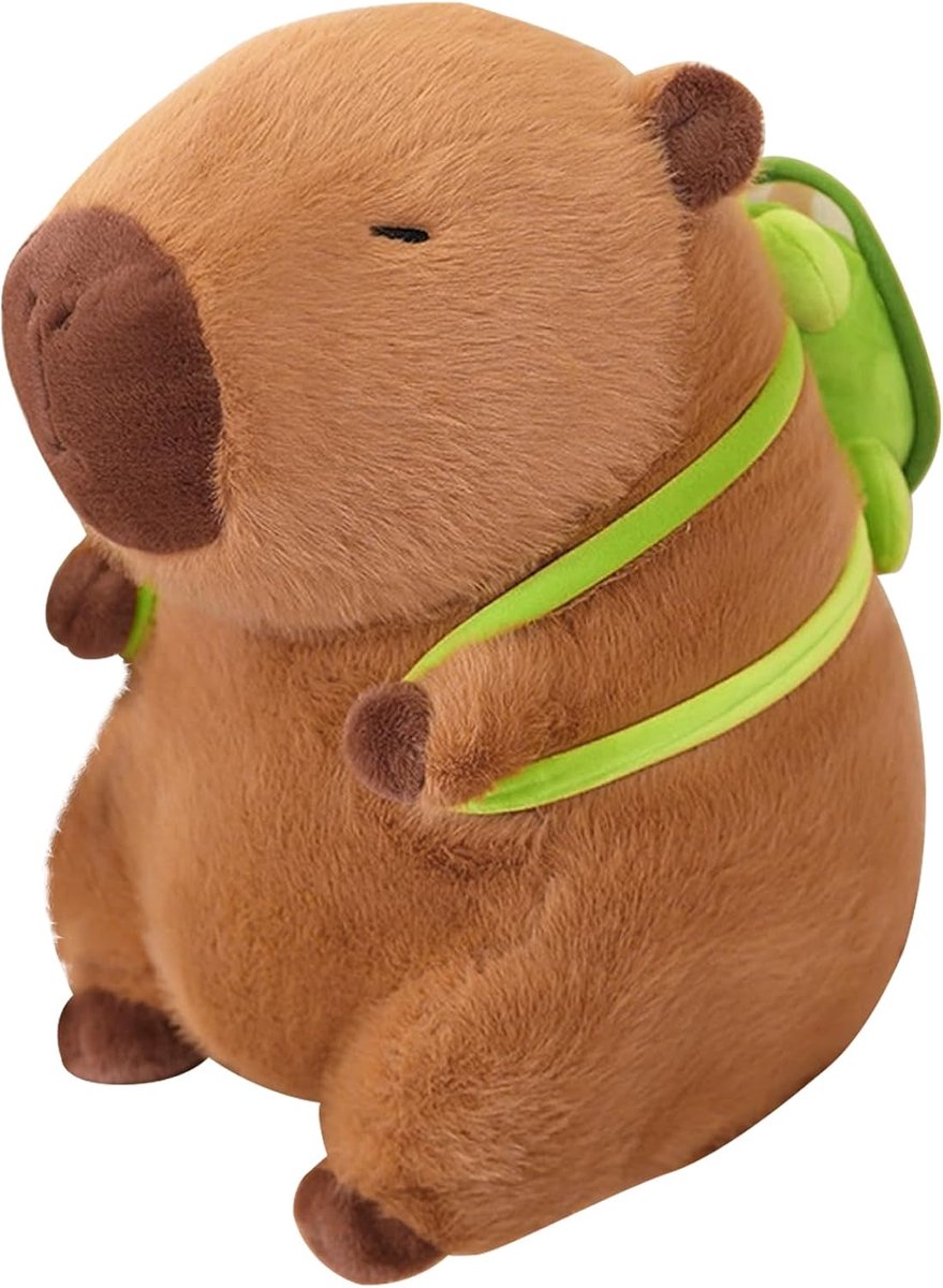 Pluche dier met schildpadrugzak voor kinderen, 33 cm, ideaal cadeau