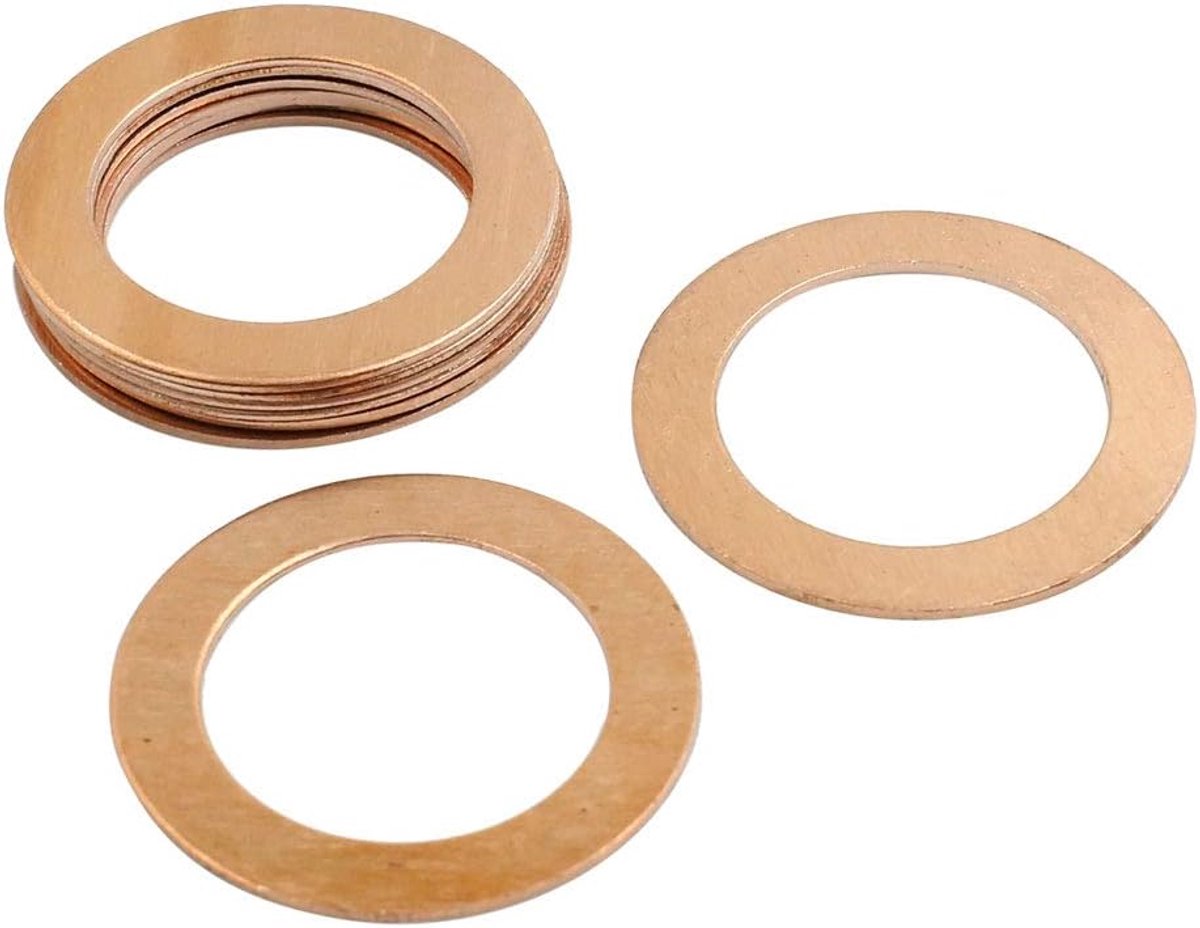Map 8 stuks 27 mm binnendiameter sluitring koperen afdichting