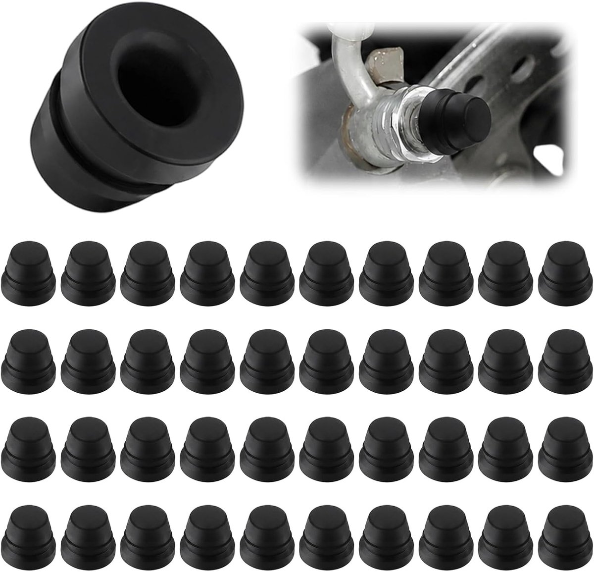 40 stuks, met rubberen afdichting, voor motorfiets en auto, remontluchtingsschroeven, sluiting, ideaal voor remonderhoud en reparatie