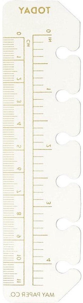 Pagina Marker Liniaal - Planner Accessoire - Agenda Overzicht - Eenvoudig Wisselen - 1.8 x 5.3 Inch - Gouden Folie