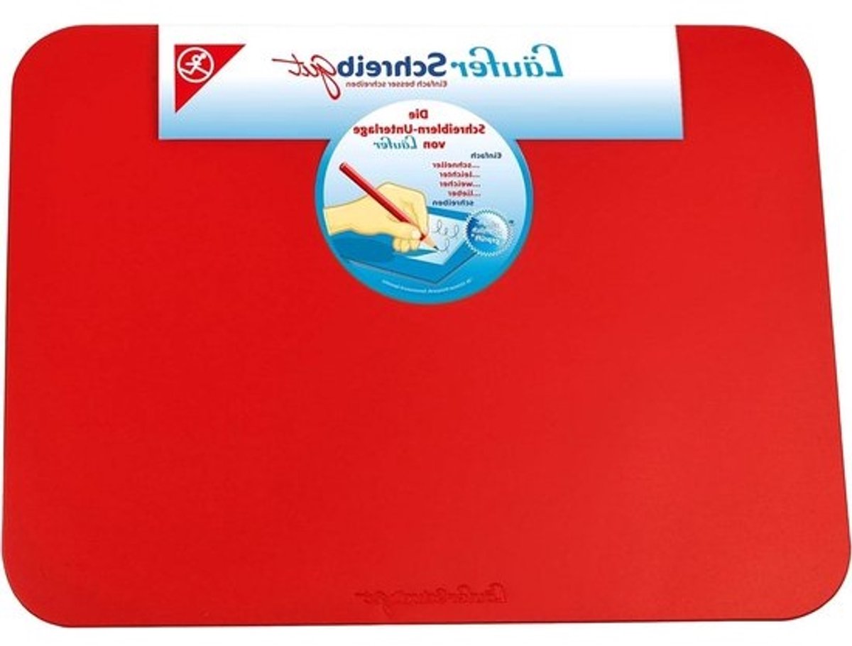 Bureauonderlegger Leren Schrijven - Bureau Mat - Kinderen Leren Schrijven - Antislip En Afwasbaar - 45 x 33.5 cm - Rood
